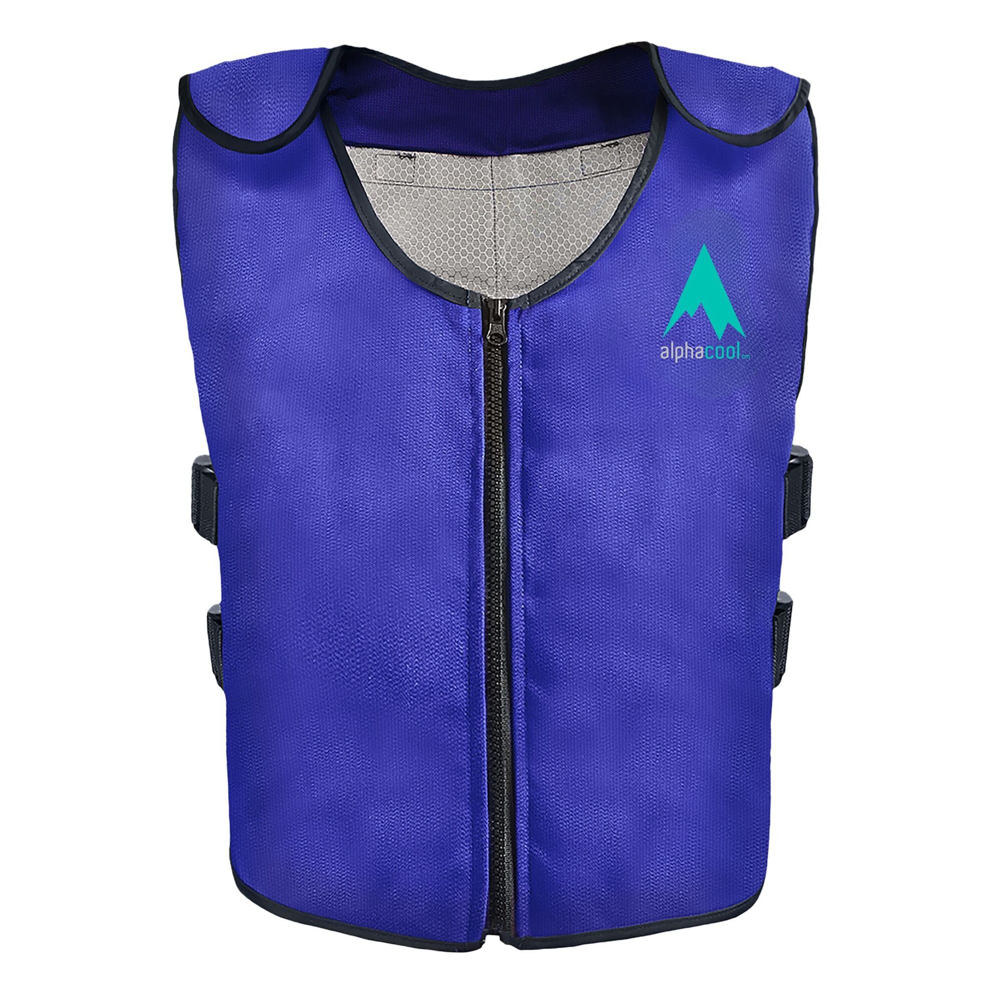 Action Manufacturing AlphaCool Arctic Self-Fill Vest & Ice Packs-Blue